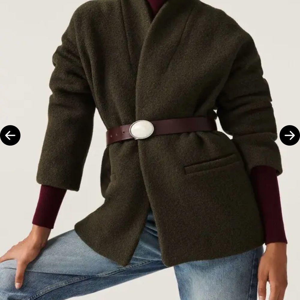 ba&sh Olive Wool Coat